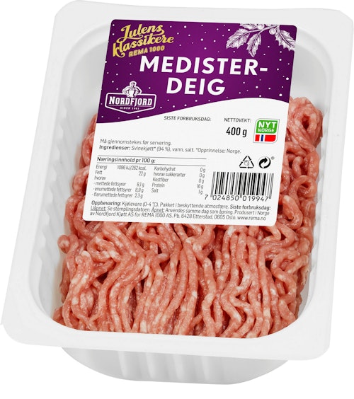 Bilde: © Nordfjord / Kolonial.no Nordfjord Medisterdeig 400 g