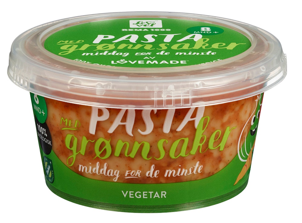 Lev Vel Pasta med Grønnsaker Fra 8 mnd
