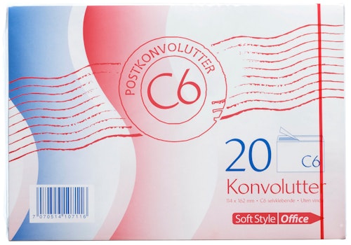 Konvolutter C6 Hvit