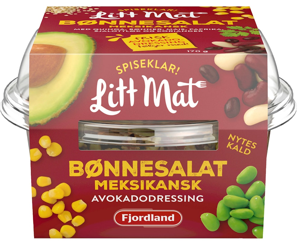 Fjordland Litt Mat Bønnesalat Med avokadodressing