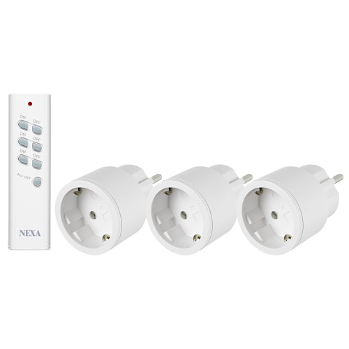 Bilde: © NEXA / Kolonial.no NEXA Fjernstrømbryter Nexa 3-pack 1 stk
