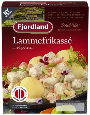 Bilde: © Fjordland / Oda Fjordland Lammefrikasse Med Poteter 520 g