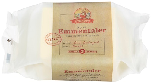 Bilde: © Synnøve / Kolonial.no Synnøve Emmentaler 450 g