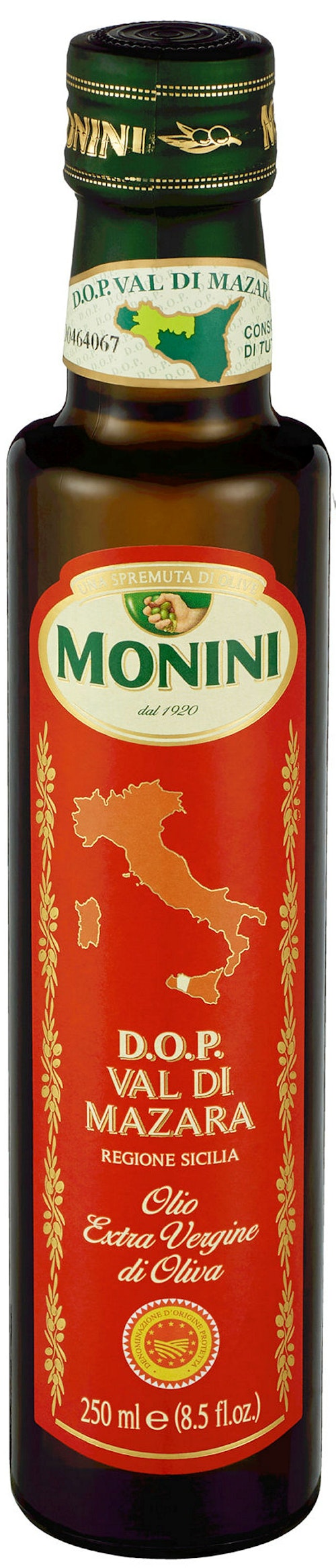 Bilde: © Monini / Kolonial.no Monini Extra Vergine di Oliva Sicilia IGP, 250 ml