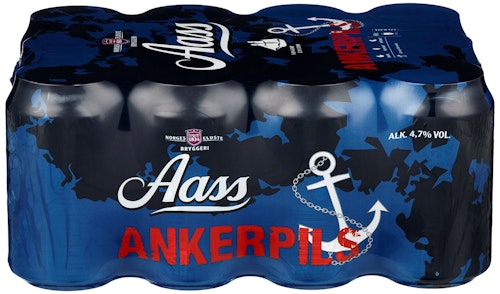 Bilde: © Aass Bryggeri / Kolonial.no Aass Bryggeri Aass Ankerpils 12 x 0,33l, 3,96 l