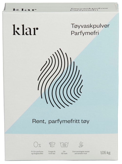Bilde: © Klar / Kolonial.no Klar Klar Tøyvaskpulver 1,04 kg