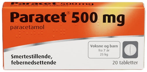 Bilde: © Weifa / Oda Weifa Paracet Tablett 500mg