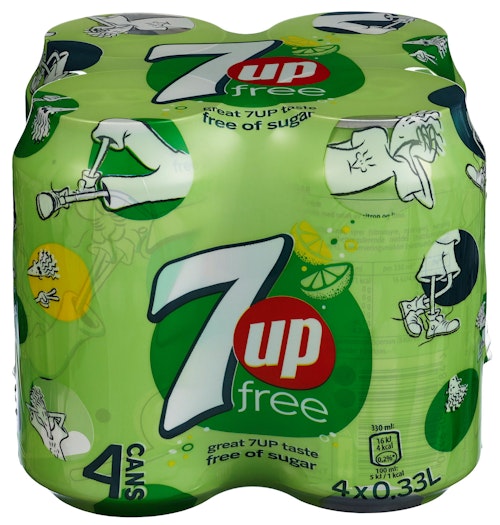 Bilde: © Ringnes / Kolonial.no Ringnes 7UP Free 4 x 0,33l, 1,32 l