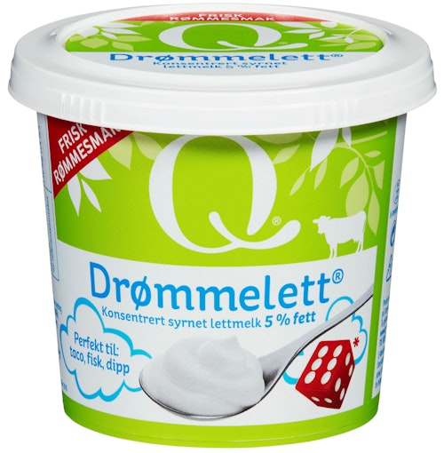 Bilde: © Q-meieriene / Kolonial.no Q-meieriene Q-Drømmelett 5% 300 g