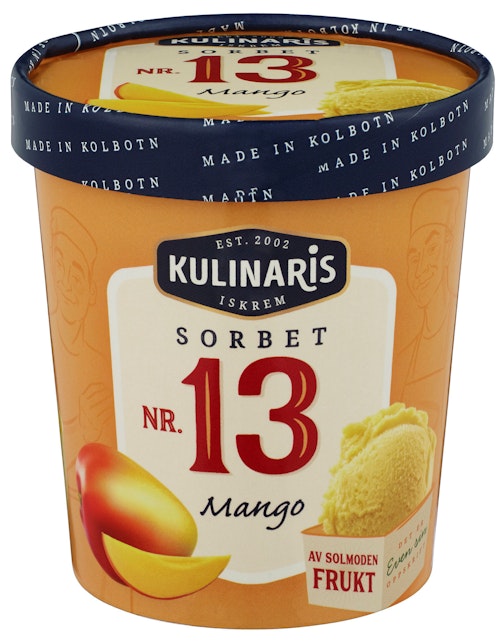 Bilde: © Kulinaris / Kolonial.no Kulinaris Sorbet av Mango 0,5 l