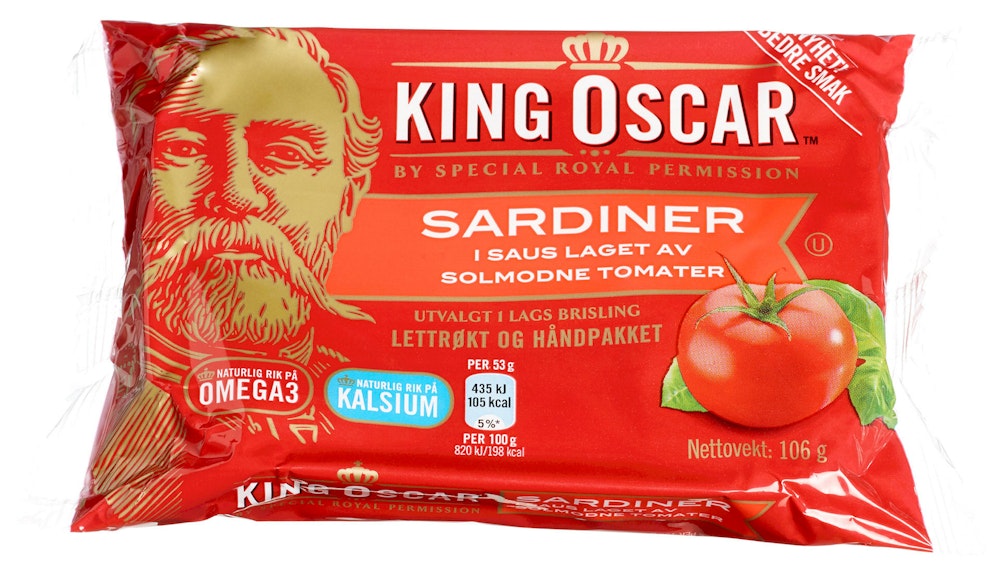 King Oscar Sardiner i Tomatsaus