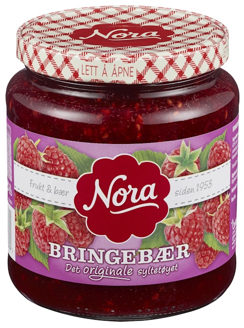 Bilde: © Nora / Oda Nora Bringebærsyltetøy Original 600 g