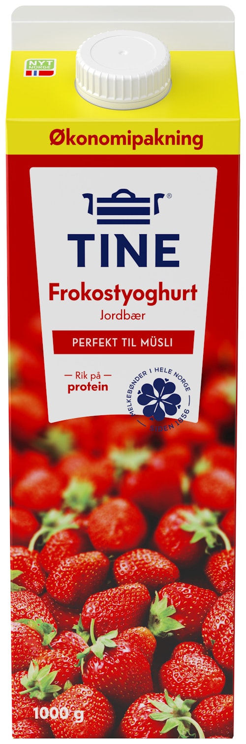 Bilde: © Tine / Oda Tine Frokostyoghurt Jordbær 1 l