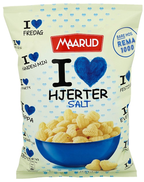 Bilde: © Maarud / Kolonial.no Maarud I Love Hjerter Salt 120 g