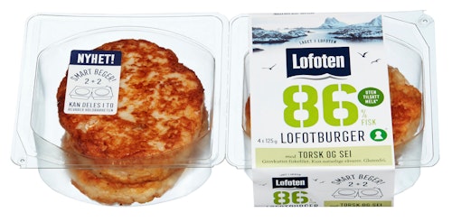 Bilde: © Lofoten / Oda Lofoten Burger av Torsk & Sei 86%