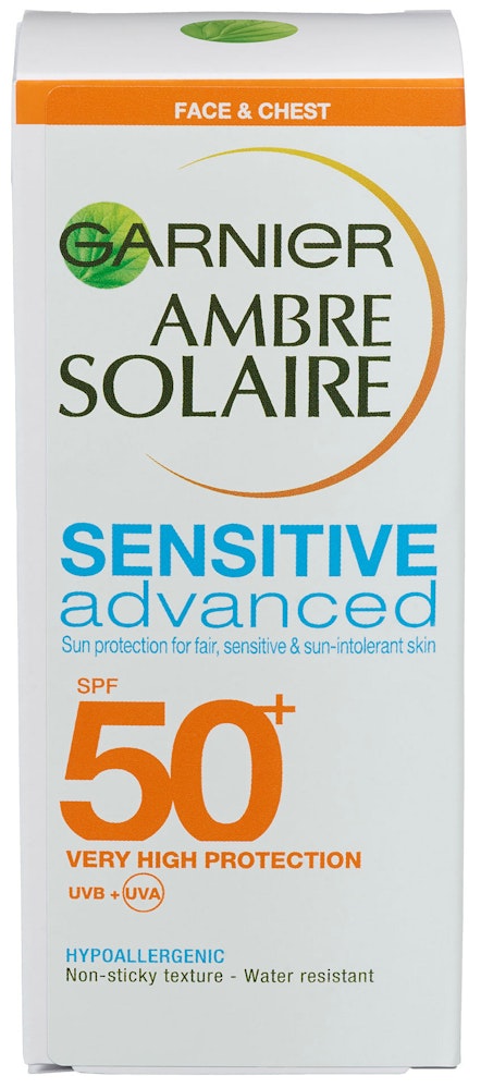 Garnier Sensitive Advanced Face & Chest sun protection cream SPF 50+
