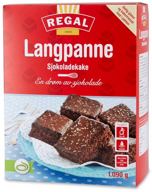 Bilde: © Regal / Kolonial.no Regal Langpanne Sjokoladekake 1,11 kg