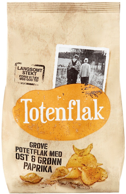 Bilde: © Kims / Kolonial.no Kims Totenflak Ost & Grønn Paprika 180 g