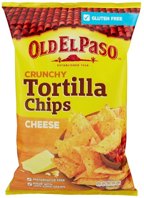 Bilde: © Old El Paso / Kolonial.no Old El Paso Tortilla Chips Cheese 185 g