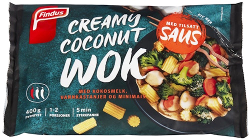 Bilde: © Findus / Oda Findus Wok Creamy Coconut Med Tilsatt Saus, 400 g