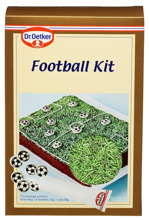 Bilde: © Dr. Oetker / Kolonial.no Dr. Oetker Football Decor Kit 160 g