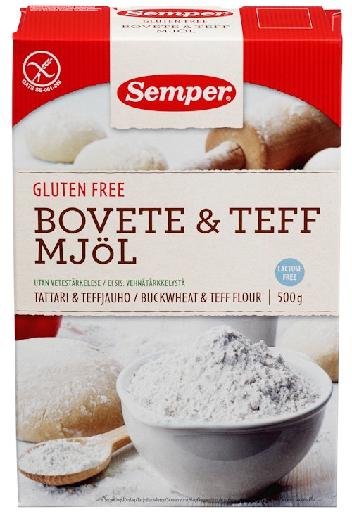 Bilde: © Semper / Kolonial.no Semper Bokhvete / Teff Mel Glutenfri, 500 g