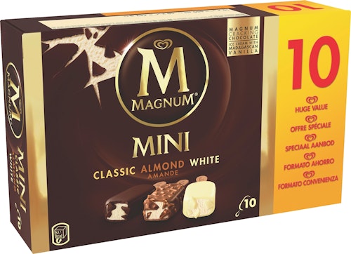 Magnum Magnum Mini Klassisk, Mandel og Hvit Sjokolade
