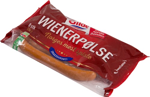 Bilde: © Gilde / Oda Gilde Wienerpølse 8 stk, 520 g