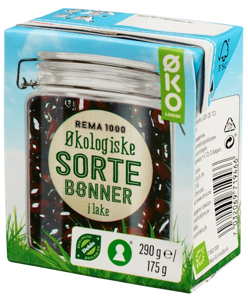 Bilde: © REMA 1000 / Oda REMA 1000 Sorte Bønner Økologisk, 290 g