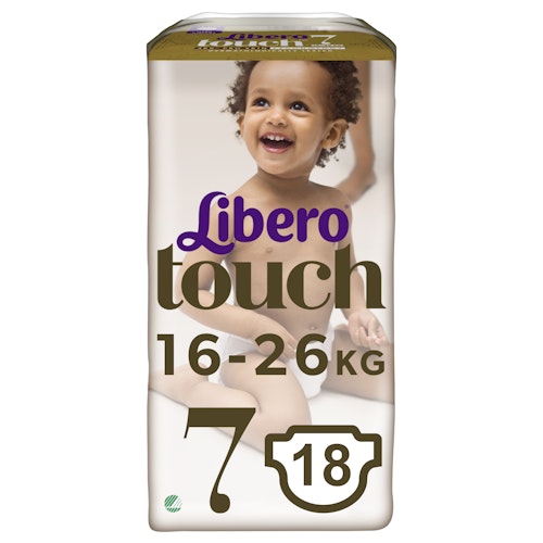 Bilde: © Libero / Kolonial.no Libero Libero Touch Tapebleie, Str.7 16-26kg, 18 stk