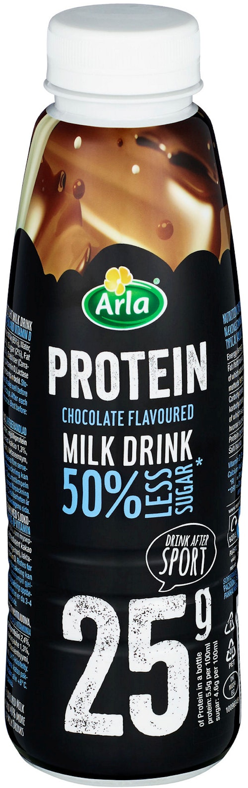 Bilde: © Arla / Kolonial.no Arla Protein Sjokolademelk 50% Mindre Sukker, 479 ml