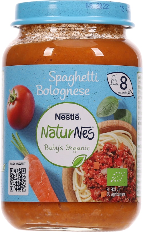 Nestlé Spagetti Bolognese Økologisk Fra 8 mnd
