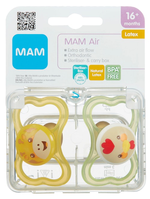Bilde: © MAM / Kolonial.no MAM Smokk Air Latex Assortert variant, Fra 16 mnd, 2 stk