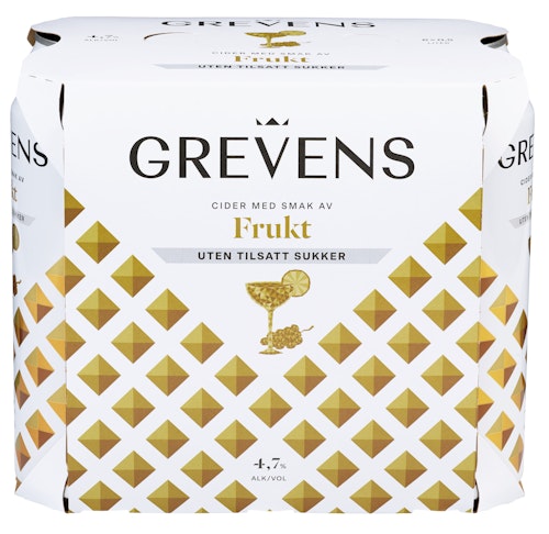 Bilde: © Grevens / Oda Grevens Grevens Cider Fruktsmak Uten Sukker 6 x 0,5l