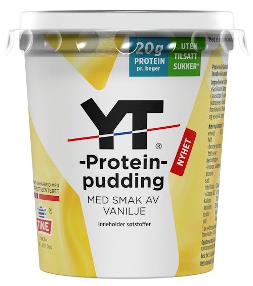 Bilde: © Tine / Kolonial.no Tine YT Proteinrik Vaniljepudding 190 g
