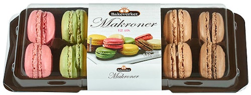 Makroner 12 stk, 132 g