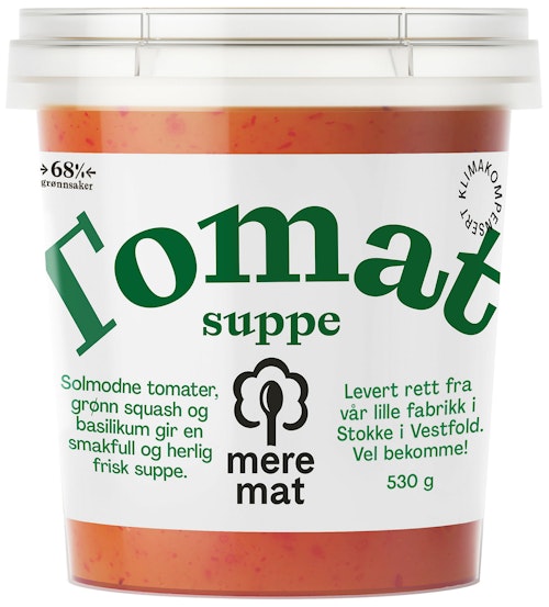 Bilde: © Mere Mat / Oda Mere Mat Suppe med Tomat, Squash & Basilikum 530 g