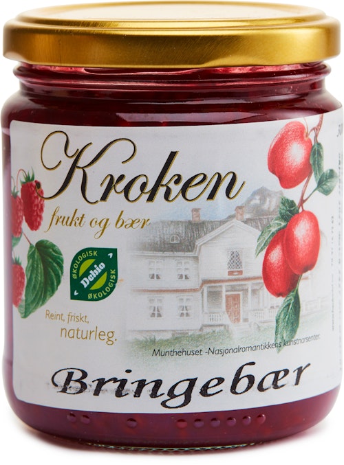 Bilde: © Kroken Frukt & Bær / Oda Kroken Frukt & Bær Håndlaget Økologisk Bringebærsyltetøy 300 g