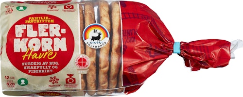 Bilde: © Polarbrød / Oda Polarbrød Flerkorn Havre 12 Stk, 420 g