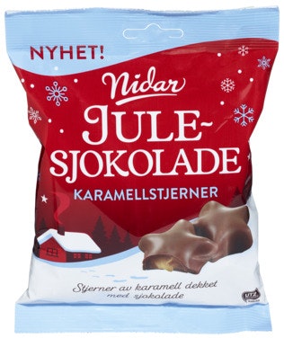 Bilde: © Nidar / Oda Nidar Julesjokolade Karamellstjerner 183 g