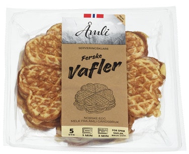 Bilde: © Åmli / Oda Åmli Vaffel Ferdigstekt 5 stk