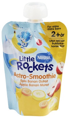 Little Rockets Smoothie med Eple, Banan og Gulrot Fra 2 år
