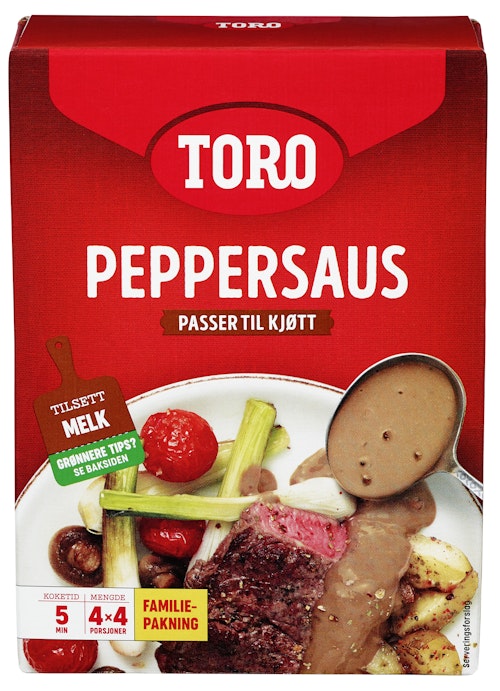Bilde: © Toro / Kolonial.no Toro Peppersaus Økonomipakke, 4 poser, 84 g
