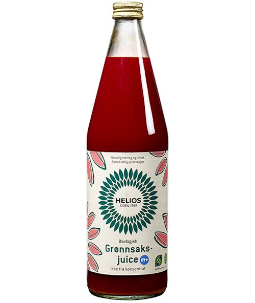 Bilde: © Helios / Kolonial.no Helios Grønnsaksjuice M+ Økologisk, 0,75 l