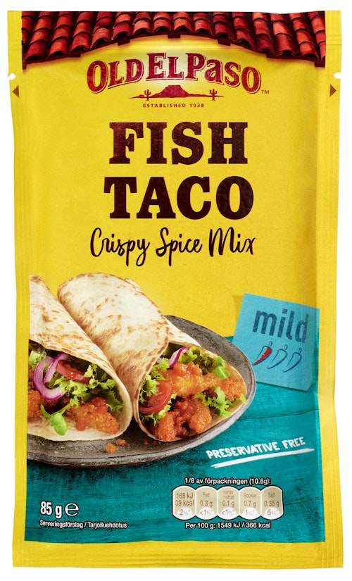 Bilde: © Old El Paso / Kolonial.no Old El Paso Crispy Fish Spice Mix 85 g