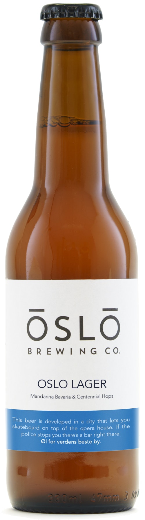 Bilde: © Oslo Brewing Company / Oda Oslo Brewing Company Oslo Lager 4,7%, 0,33 l