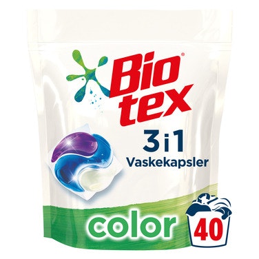 Biotex Bio-tex 3-i-1 kapsler Color, 40 stk