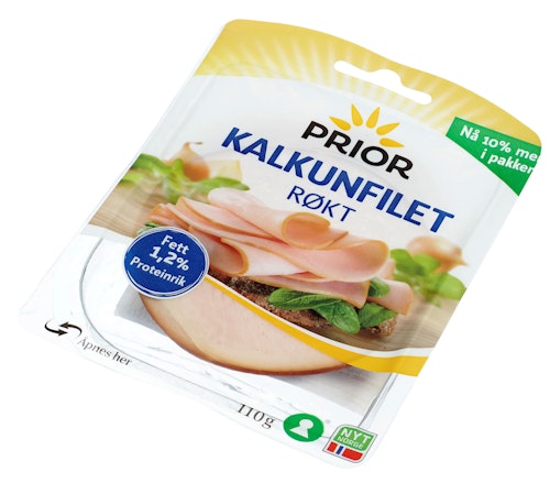 Bilde: © Prior / Kolonial.no Prior Kalkunfilet Røkt Skivet 110 g