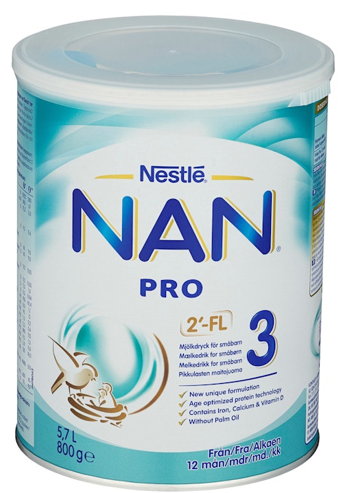 Bilde: © Nestlé / Kolonial.no Nestlé NAN Pro 3 Juniormelk Fra 12 mnd, 800 g
