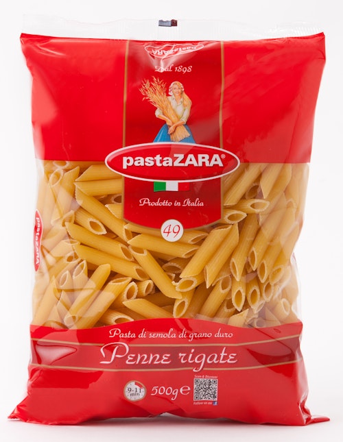 Bilde: © Pasta Zara / Oda Pasta Zara Penne Rigate 500 g